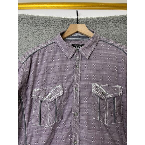 Buckle Black Shirt Large Athletic Fit Long Sleeve Button Down Western Cowgirl - Picture 2 of 15